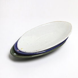 해나온 소화 타원접시/브런치그릇 (3color)